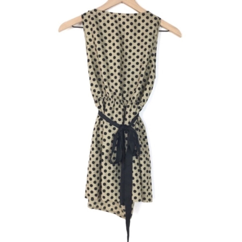 MOTHERHOOD MATERNITY Top Blouse Dot Cowl Sleeveless Lightweight Waist Tie Medium - Picture 5 of 9